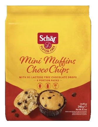 SCHAR MINI MUFFIN CHOCO CHIPS SENZA LATTOSIO 6 MONOPORZIONIDA 40 G