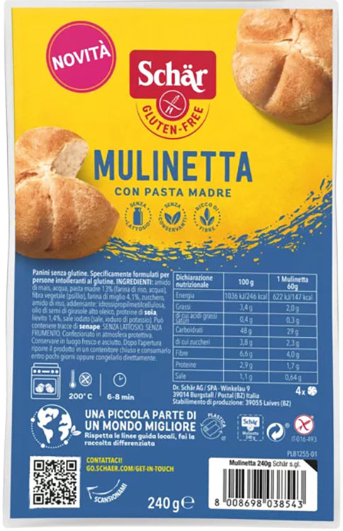 SCHAR MULINETTA 4 PEZZI DA 60 G