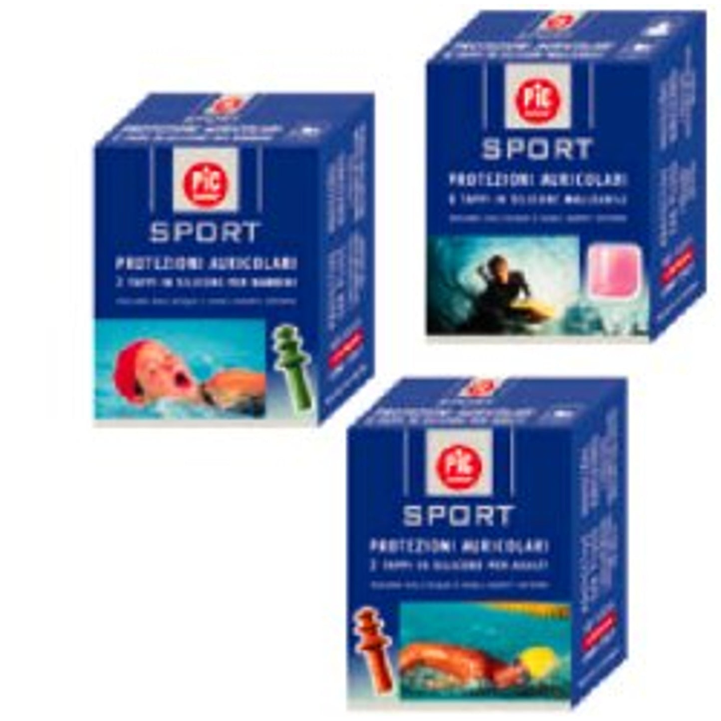 Tappo Auricolare In Silicone Pic Sport Per Bambini 2 Pezzi