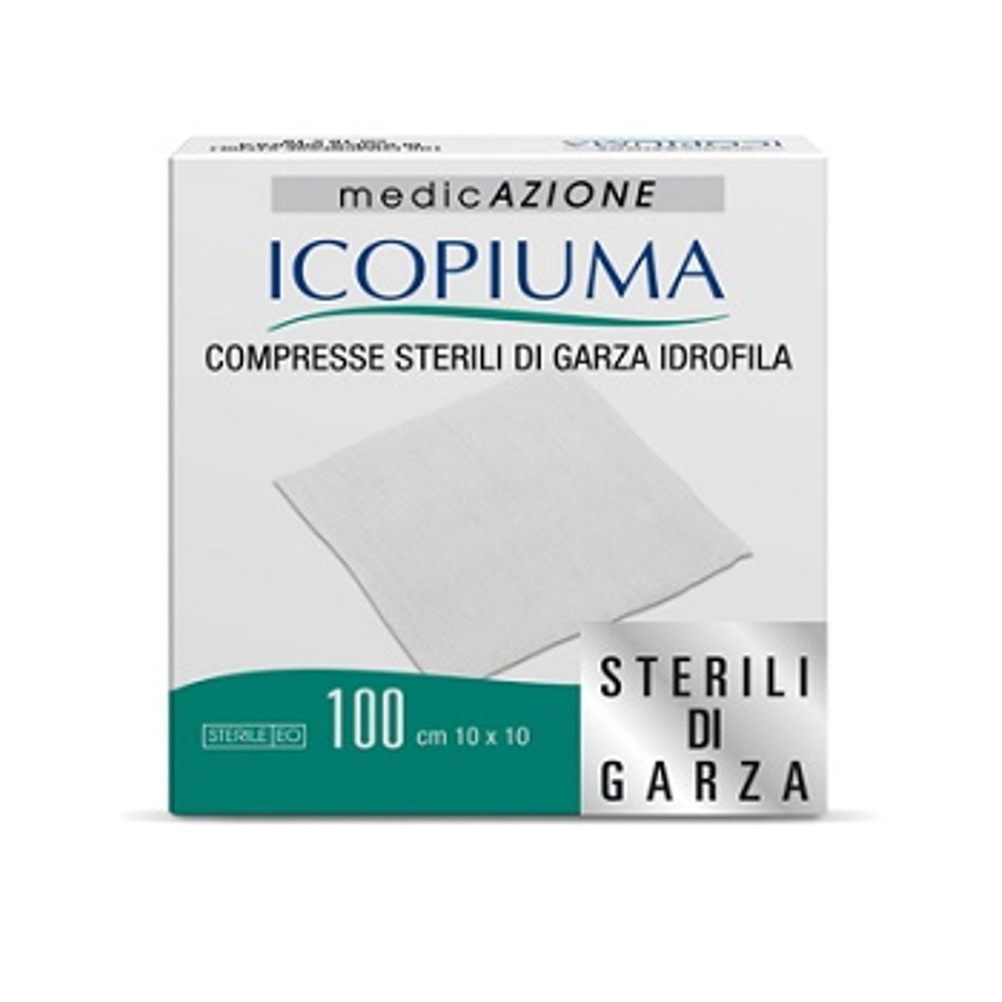 Icopiuma Garza Compressa Idrofila 10X10Cm 100 Pezzi