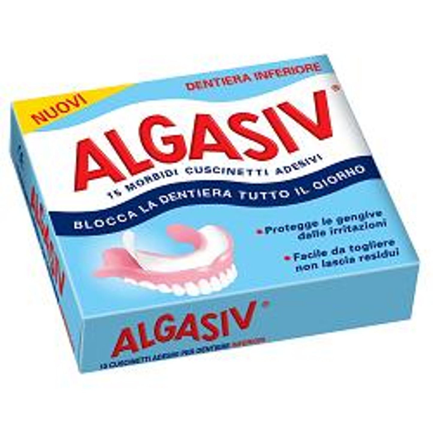 Algasiv Adesivo Per Protesi Dentaria Inferiore 15 Pezzi