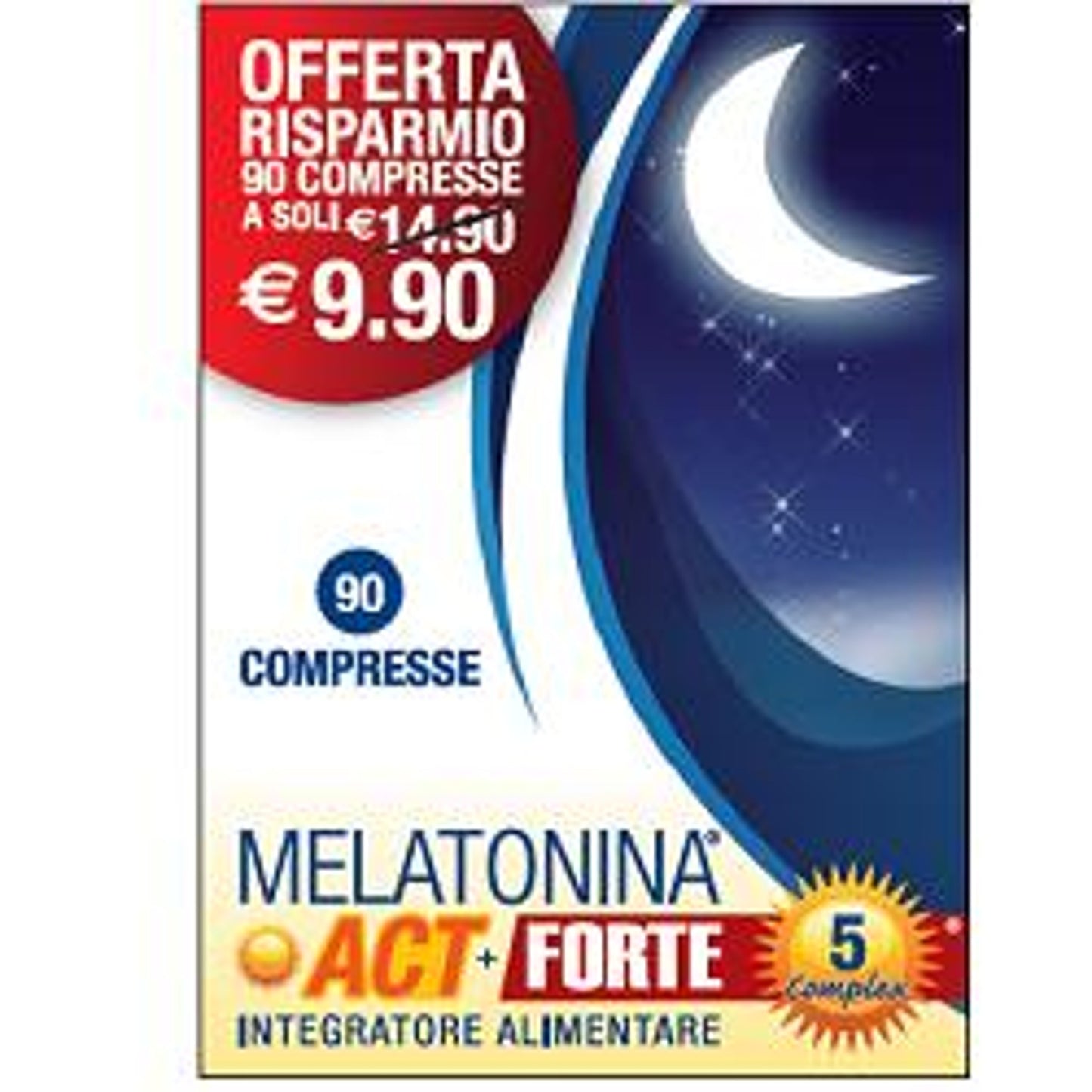 Melatonina Act+Forte 5 Complex 90 Compresse