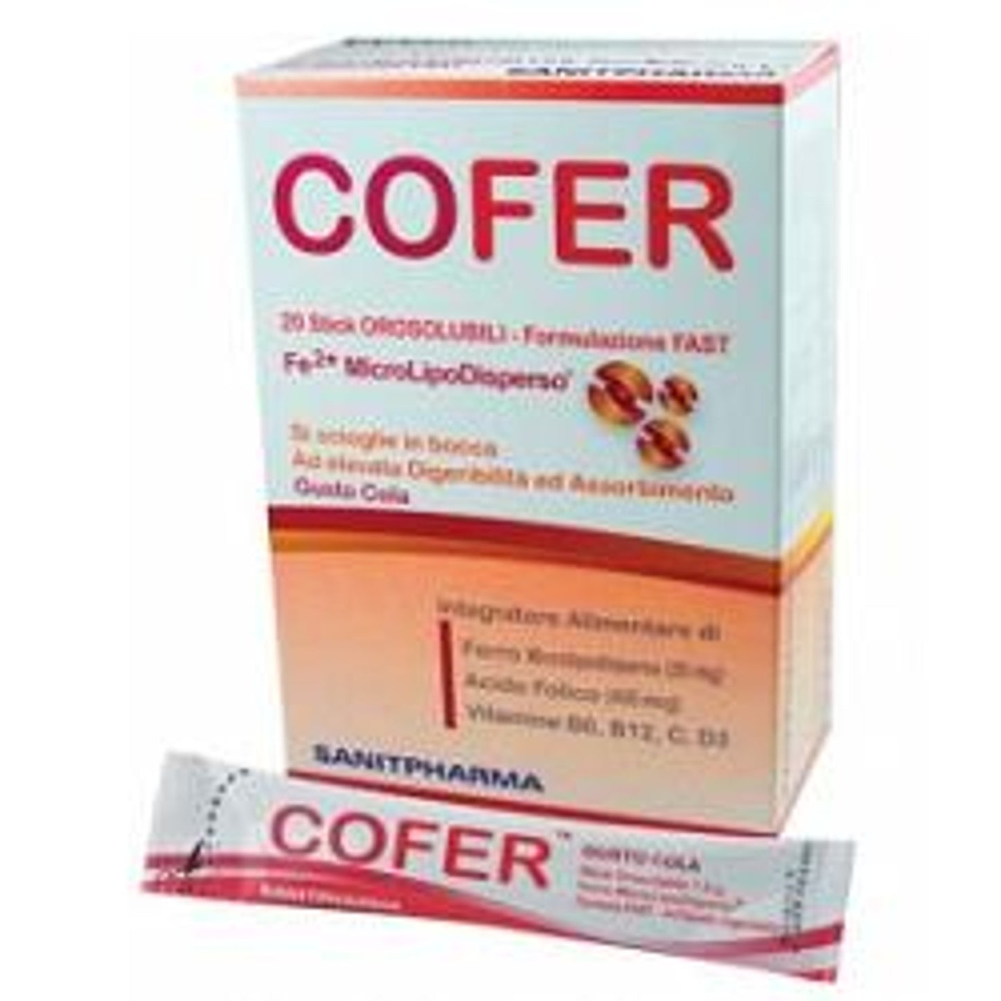 Cofer 20 Stick Orosolubili Da 1,6 G Gusto Cola