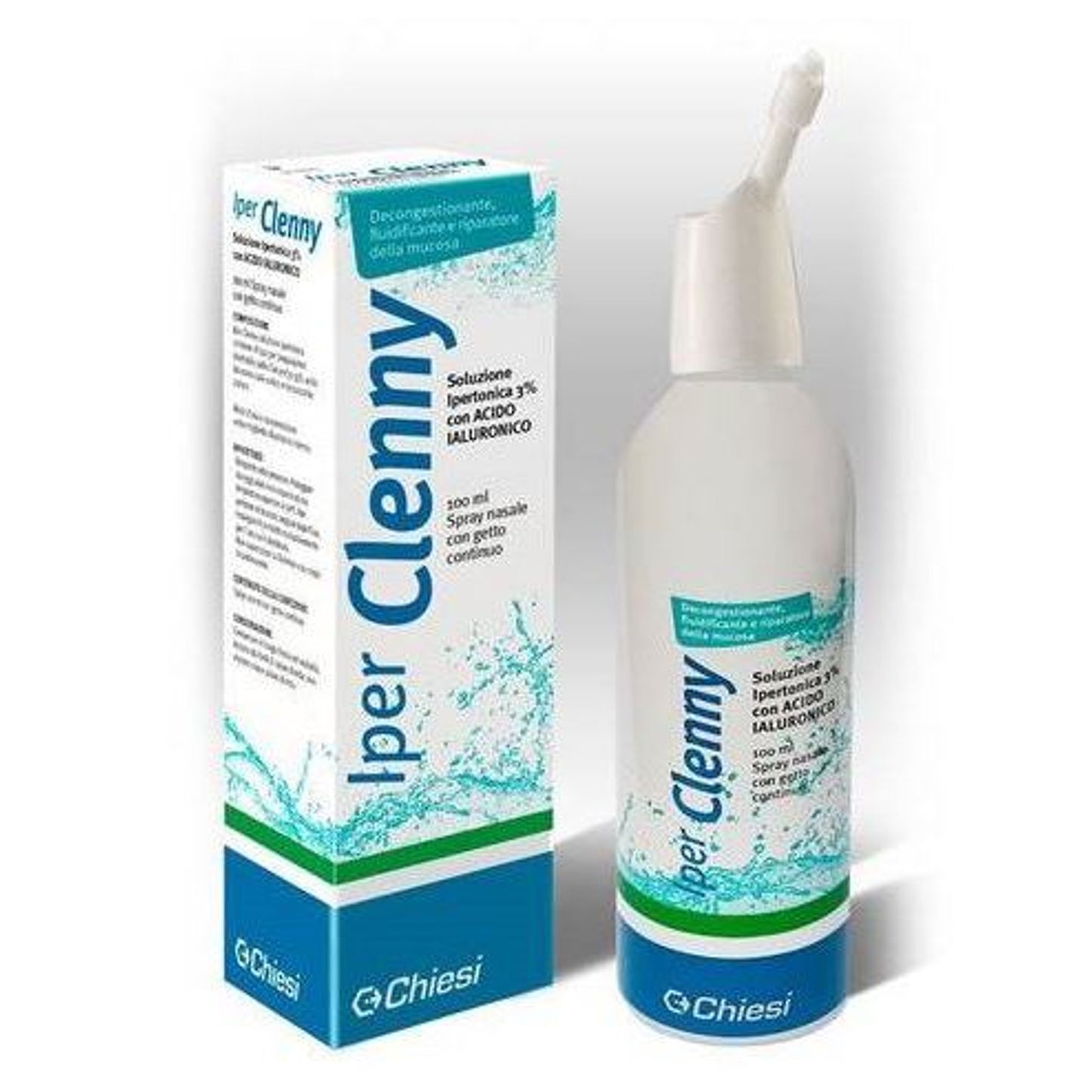 Iper Clenny Spray Nasale Erogazione Continua Soluzione Ipertonica Con Acido Ialuronico 100 Ml