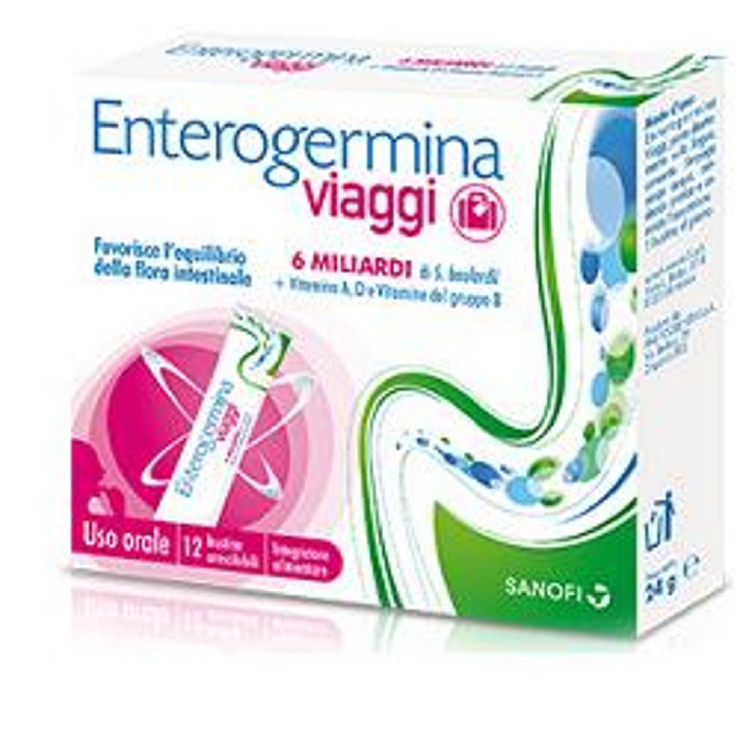 Enterogermina Viaggi 12 Bustine Orosolubili Confezione Standard