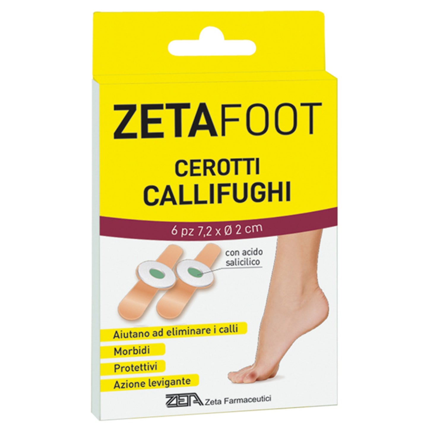 Zetafoot Cerotto Callifugo Dischetto Centrale 6 Pezzi