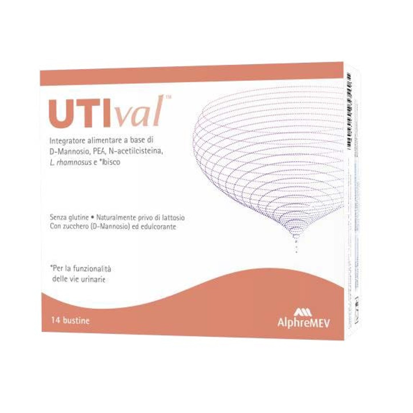 Utival 14 Bustine Senza Glutine Naturalmente Privo Di Lattosio Con Zucchero D-Mannosio Ed Edulcorante Formula Brevettatan. 102021000021134