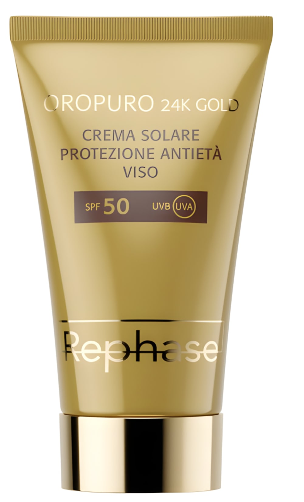 Rephase Oropuro 24K Gold Crema Solare Protezione Antieta' Viso Spf50 50 ml
