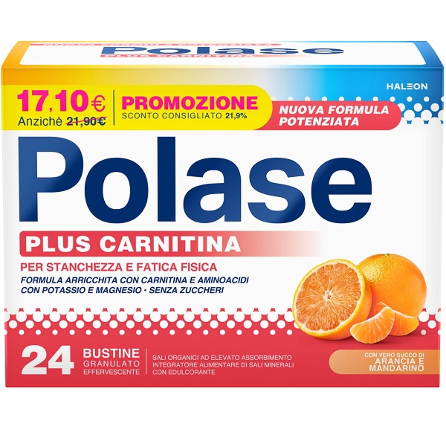 Polase Plus Carnitina Promo 24 Bustine Granulato Effervescente Da 6,8 G