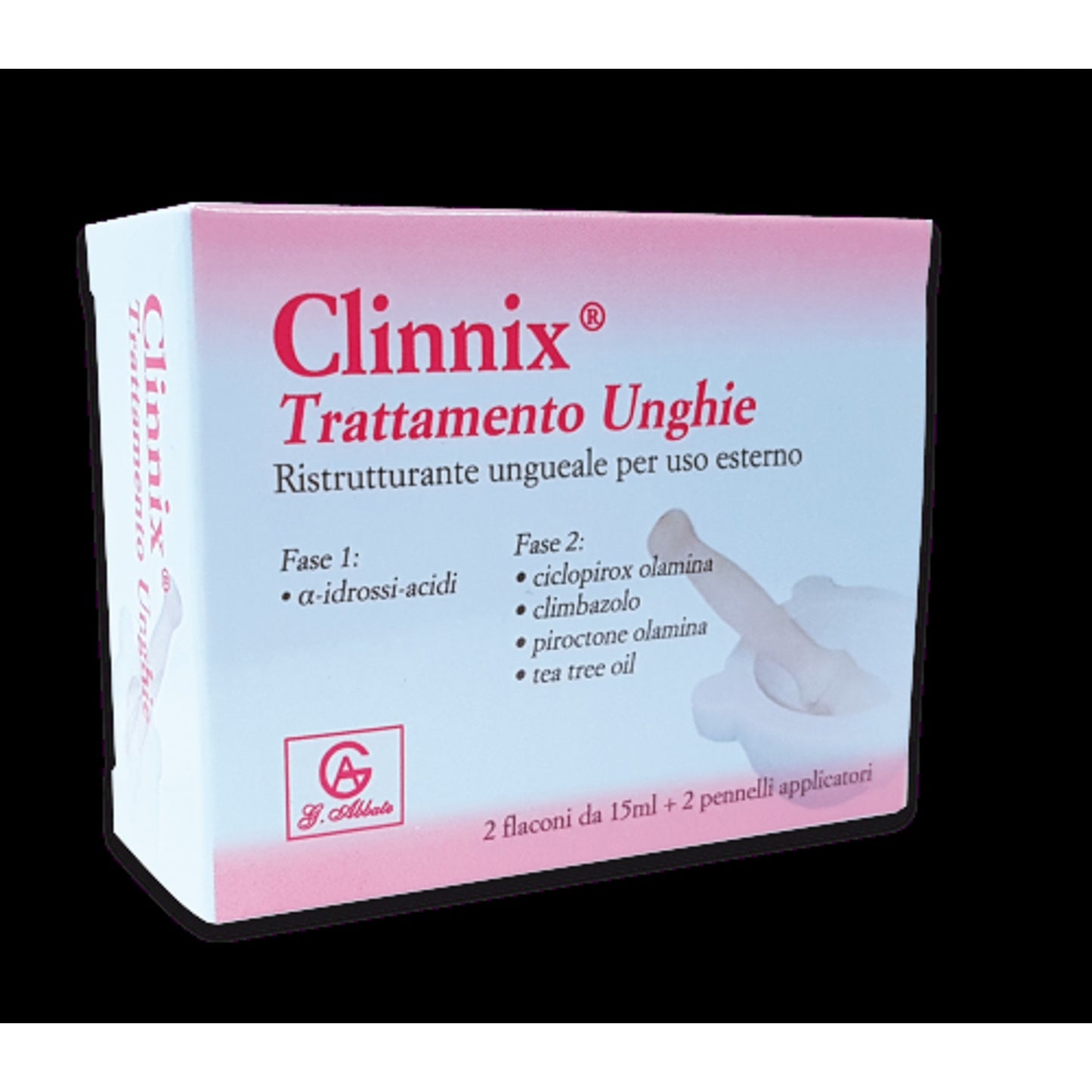 Clinnix Trattamento Unghie 2 Flaconi 15 Ml + 2 Pennelli Applicatori