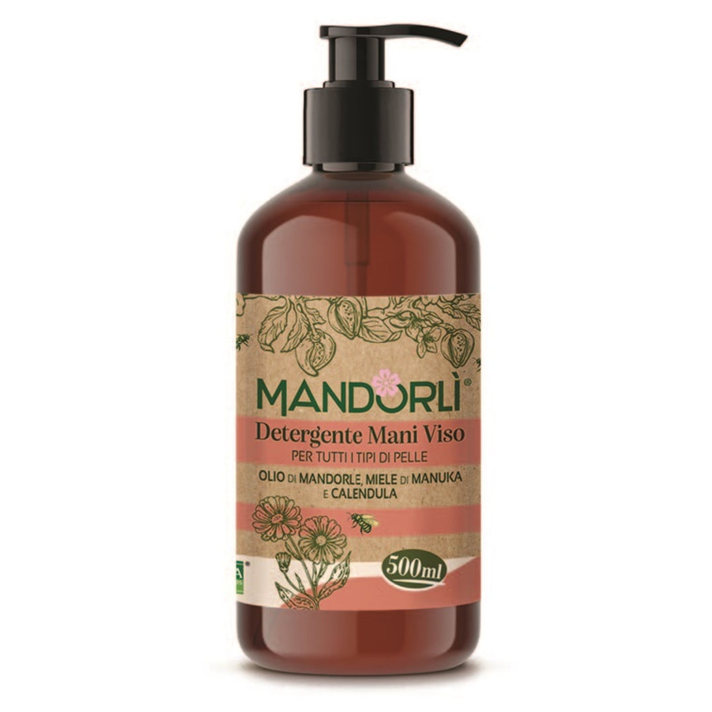 Mandorli Detergente Mani Viso Per Tutti I Tipi Di Pelle 500Ml