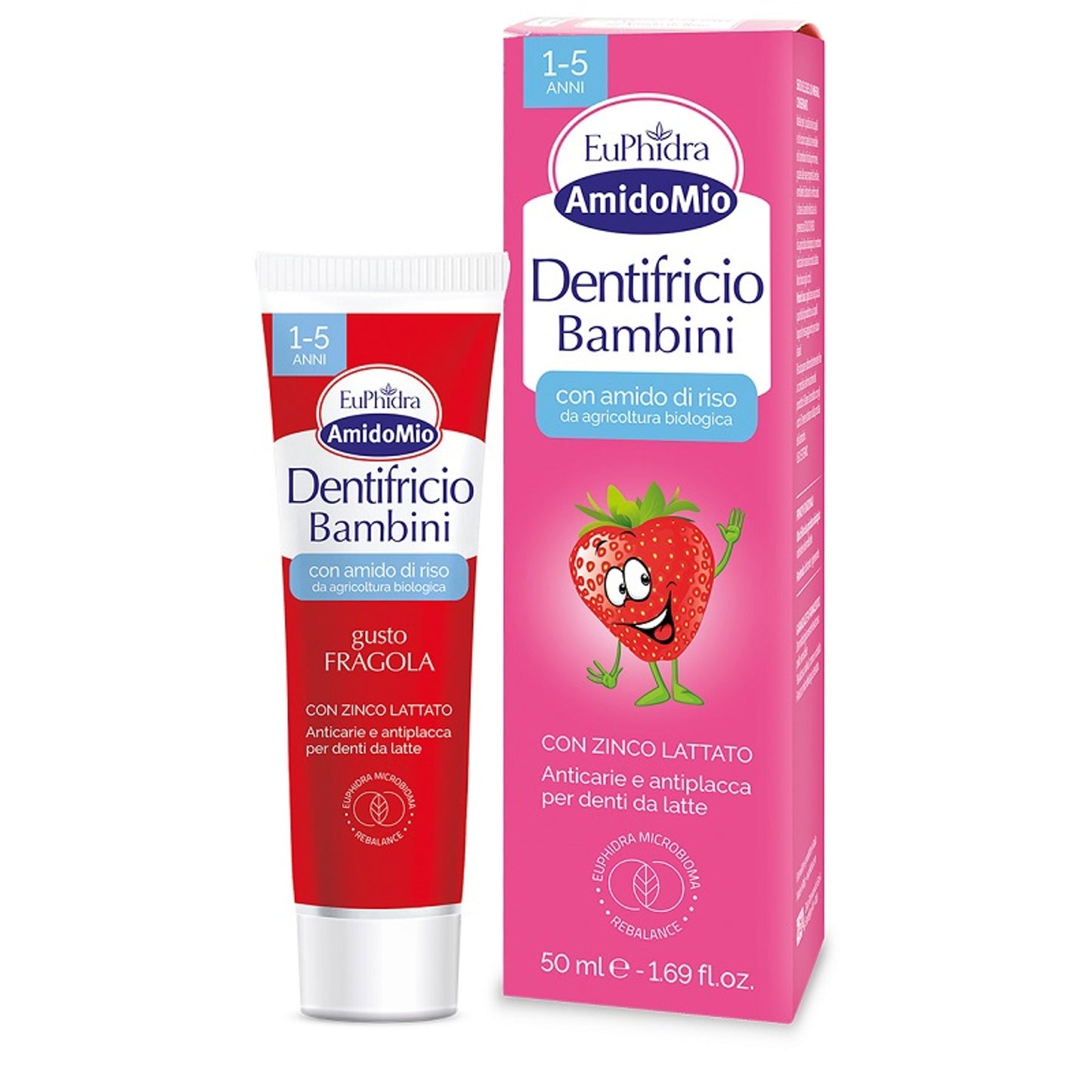Euphidra Amidomio Dentifricio Fragola 1-5 Anni 50 Ml