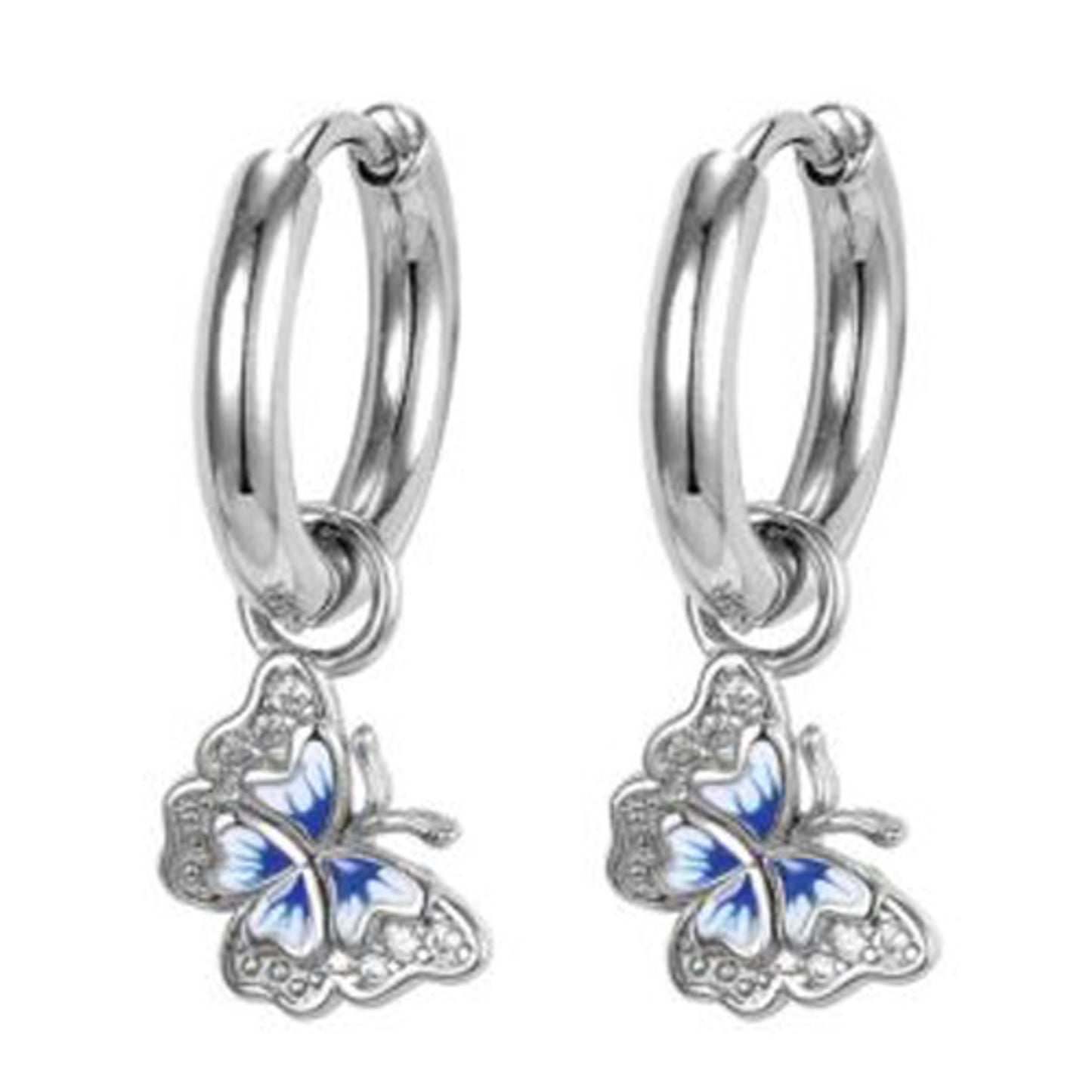 Orecchini Definitivi 404 Medical Jewels Cerchio Con Pendentefarfalla