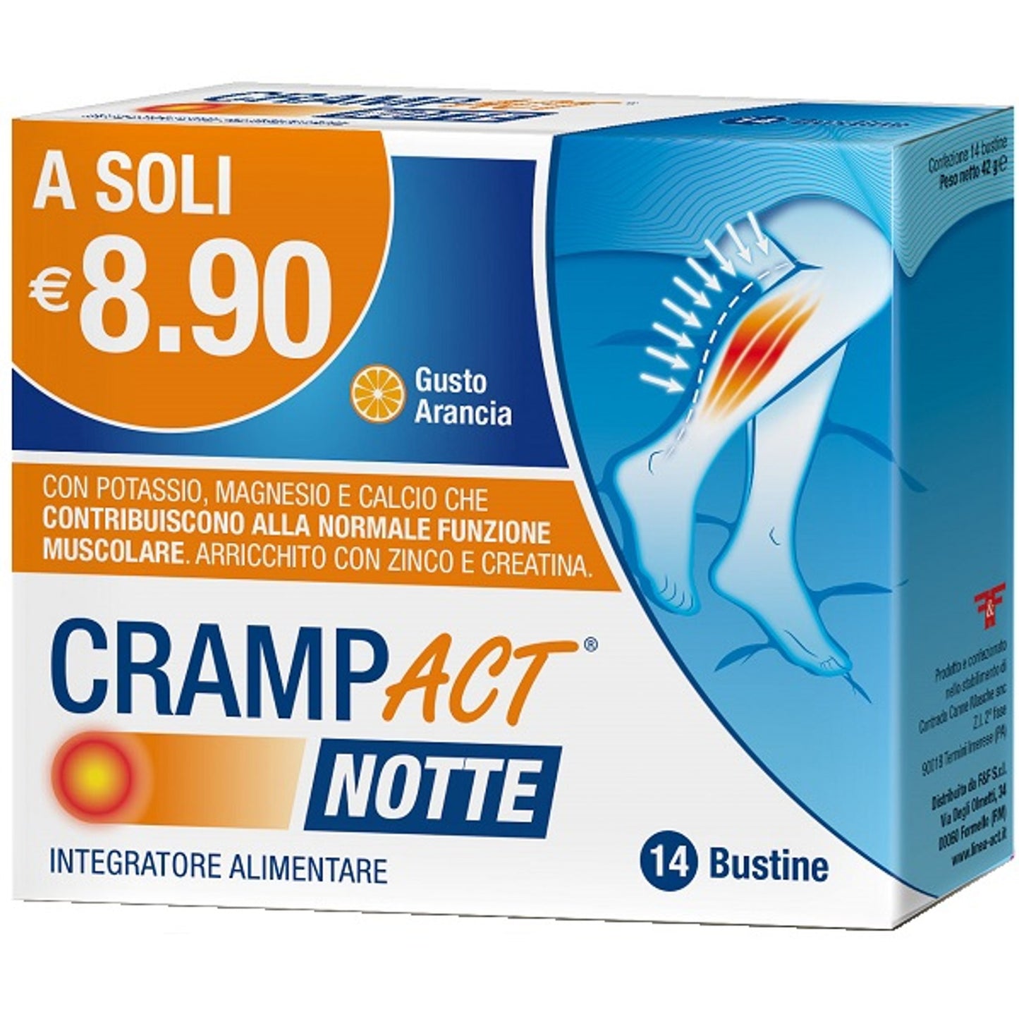 Crampact Notte 14 Bustine Gusto Arancia Con Edulcorante