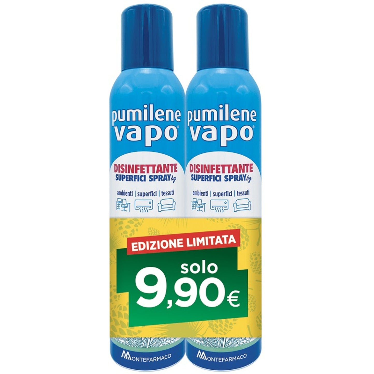 Pumilene Vapo Disinfettante 2 Bombolette X 250 Ml