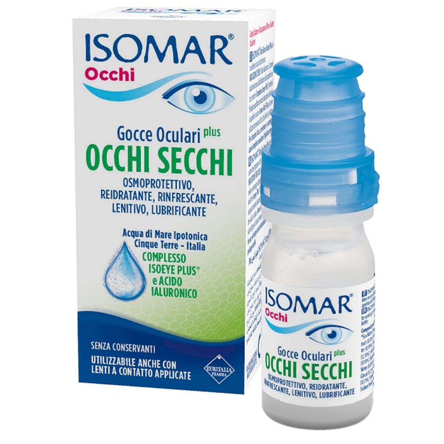 Isomar Occhi Secchi Plus Gocce Oculari Acido Ialuronico 0,25% 10 Ml