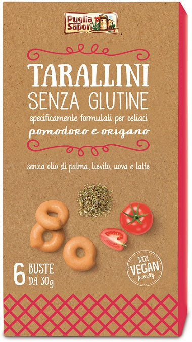 PUGLIA SAPORI TARALLINI POMODORO E ORIGANO SENZA GLUTINE 180G