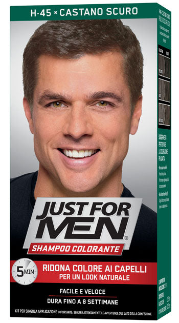 JUST FOR MEN SHAMPOO COLORANTE H45 CASTANO SCURO ATTIVATORECHIARO 38;5 ML + BASE COLORE 27;5 ML