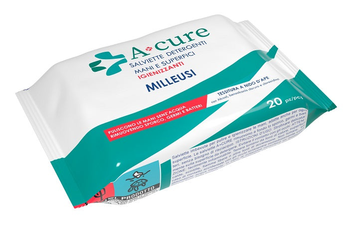 A+CURE IGIENIZZANTE SALVIETTINE MAXI POCKET 20 PEZZI