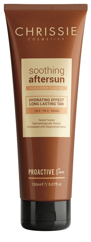 CHRISSIE PROACTIVE SUN SOOTHING DOPOSOLE LENITIVO IDRATANTEABBRONZATURA DURATURA FLUID GEL VISO E CORPO 150 ML