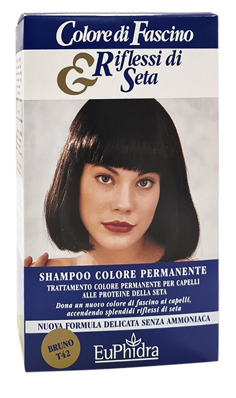 EUPHIDRA COLORE DI FASCINO & RIFLESSI DI SETA SHAMPOO COLOREPERMANENTE 42 BRUNO 120 ML