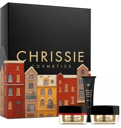 CHRISSIE COFANETTO TIMELESS HOLIDAY GLOW 1 TRATTAMENTO LPA COMPLEX CELLULE STAMINALI VEGETALI 15 ML + 1 MASCHERA ANTIAGEBOTOX LIKE 15 ML + 1 BIOFILLER LABBRA 15 ML