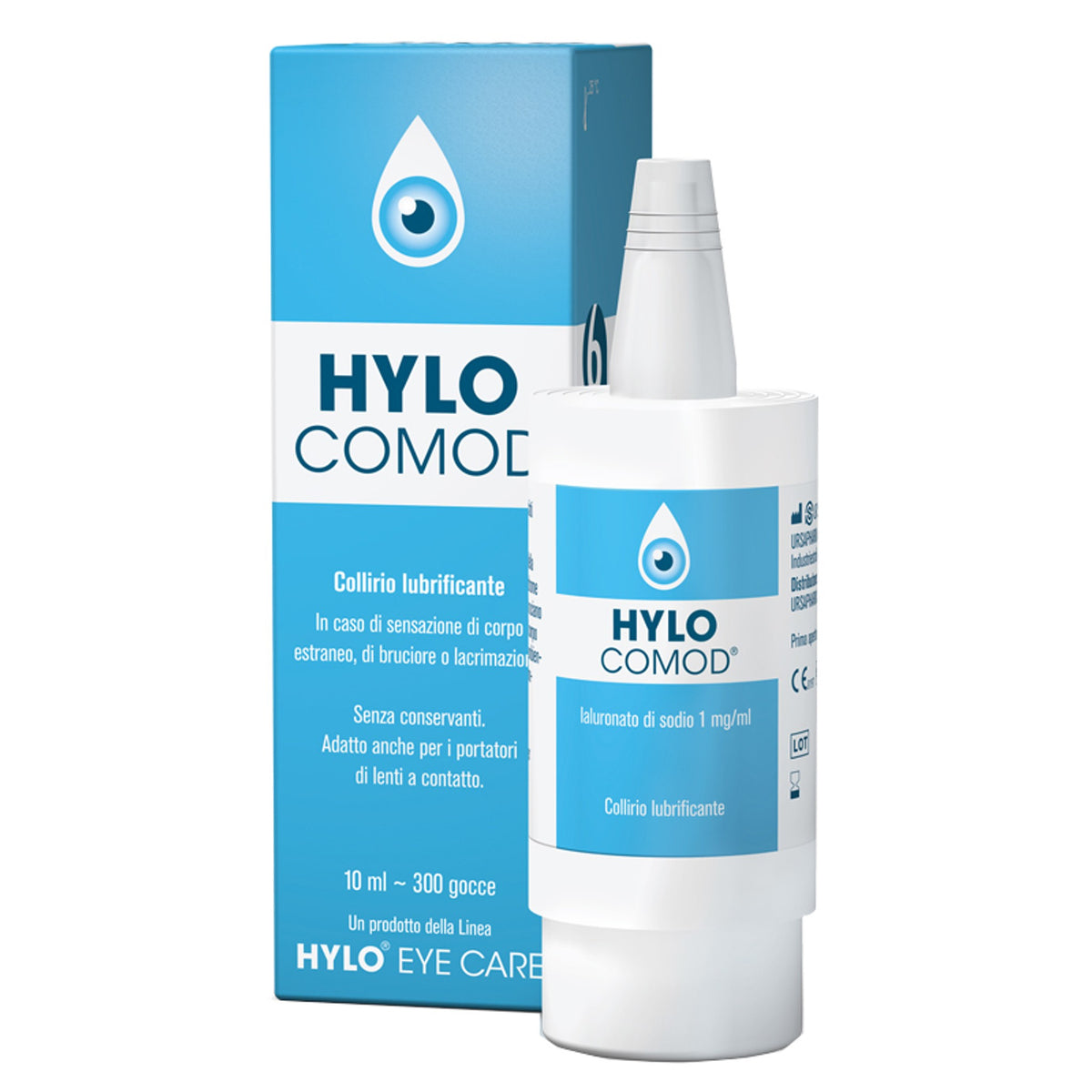 Hylo-Comod Eye Drops Sodium Hyaluronate 0.1% 10 ml Bottle