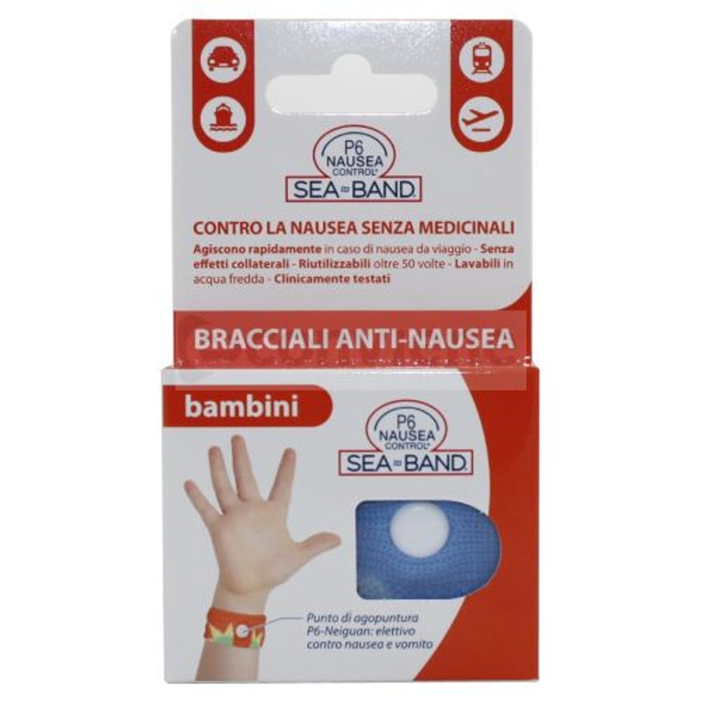 Bracciale Anti Nausea Per Bambini P6 Nausea Control 2 Pezzi