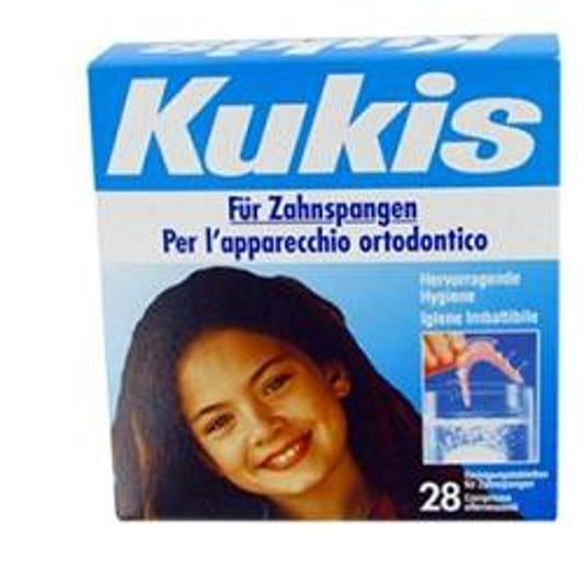 Kukis Cleanser 28 Compresse Per Pulizia Apparecchi Ortodontici