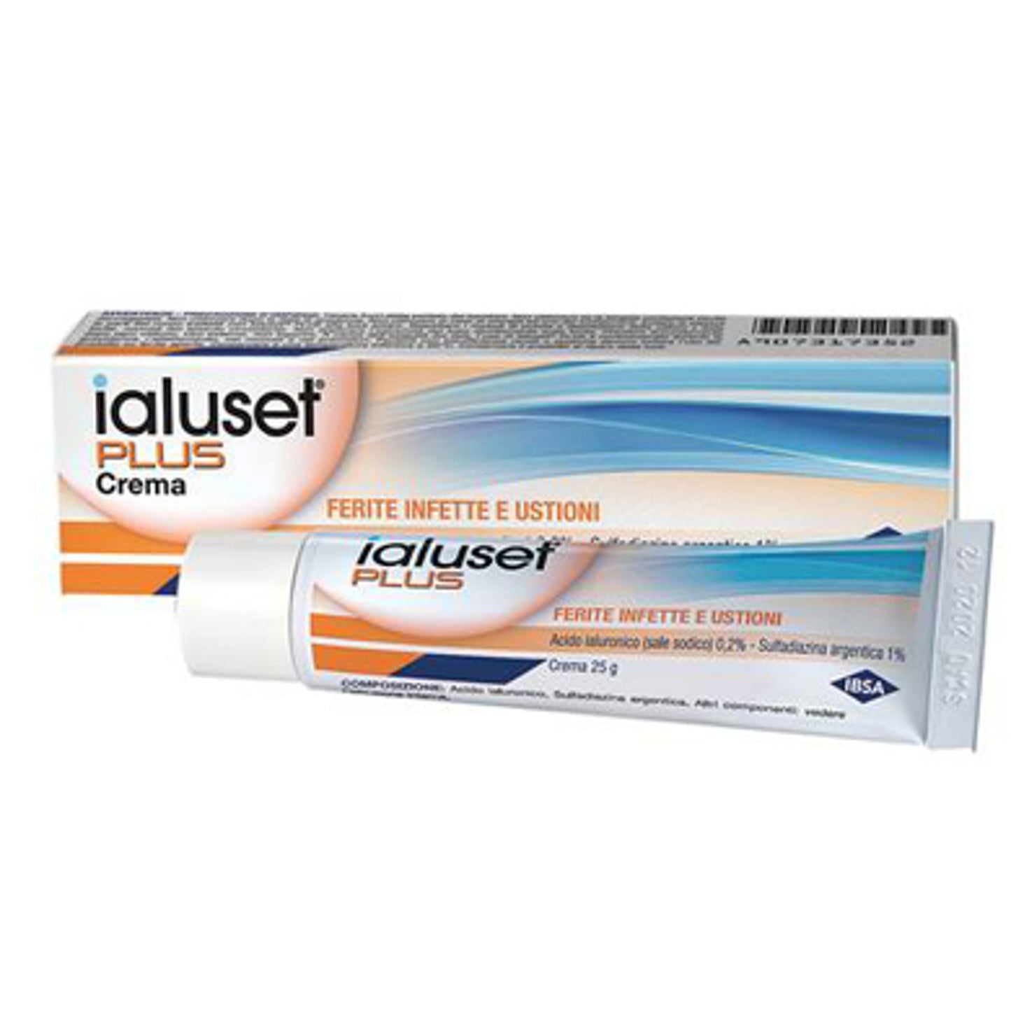 Crema Acido Ialuronico 0,2% + Sulfadiazina Argentica 1% Ialuset Plus Ferite Infette E Ustioni 25 G