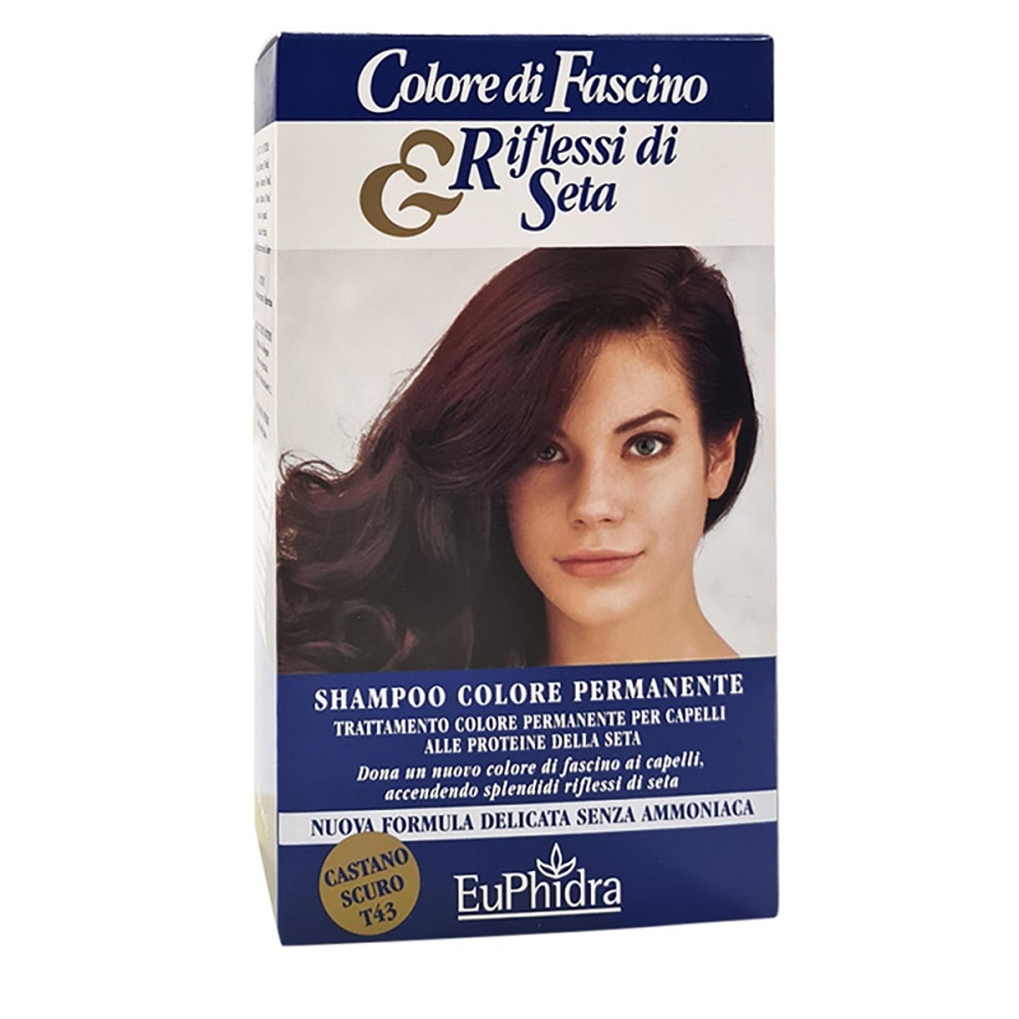 Euphidra Colore Di Fascino & Riflessi Di Seta Shampoo Colorpermanente 43 Castano Scuro 120 Ml