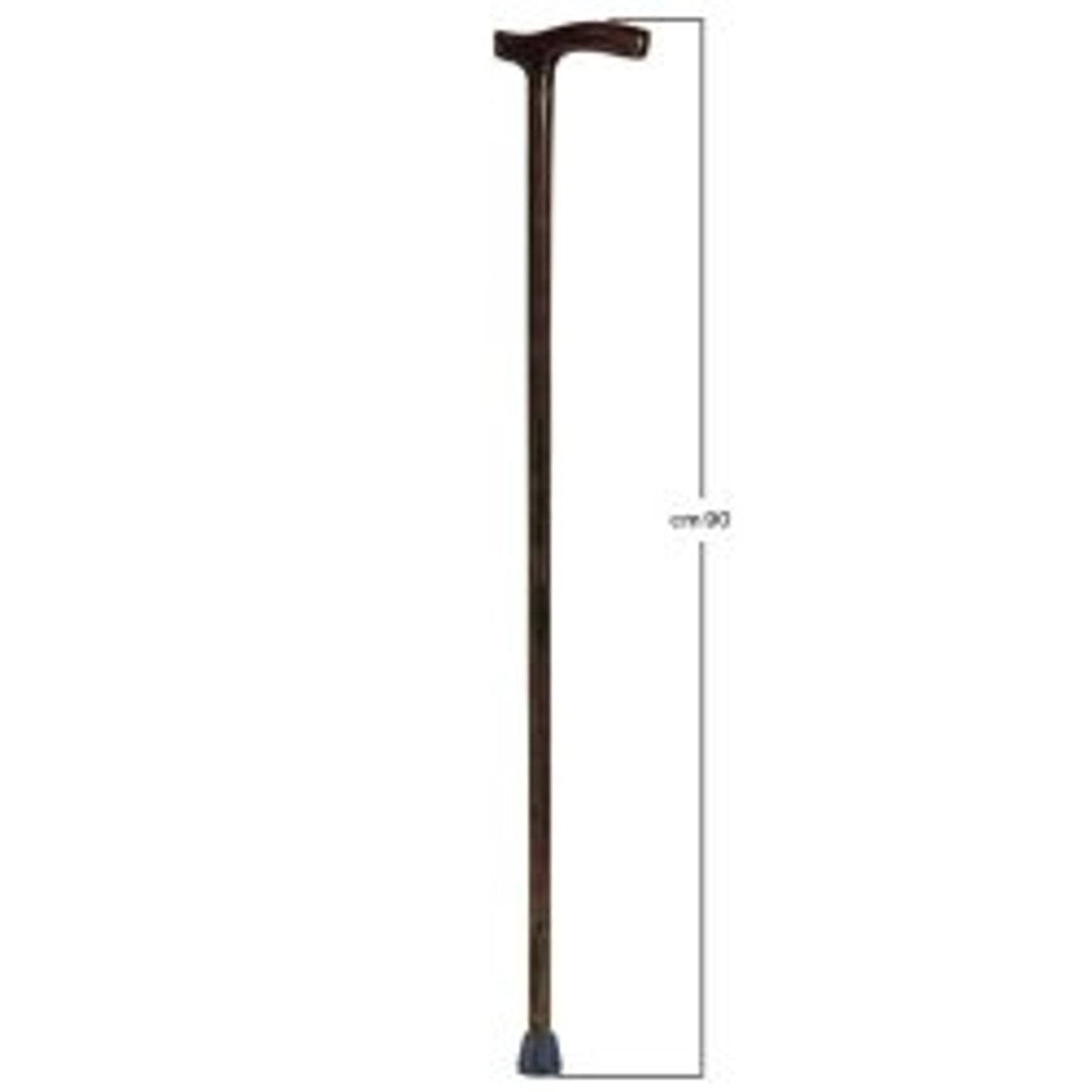 Bastone Impugnatura Anatomica Uomo Legno Lucido Scuro