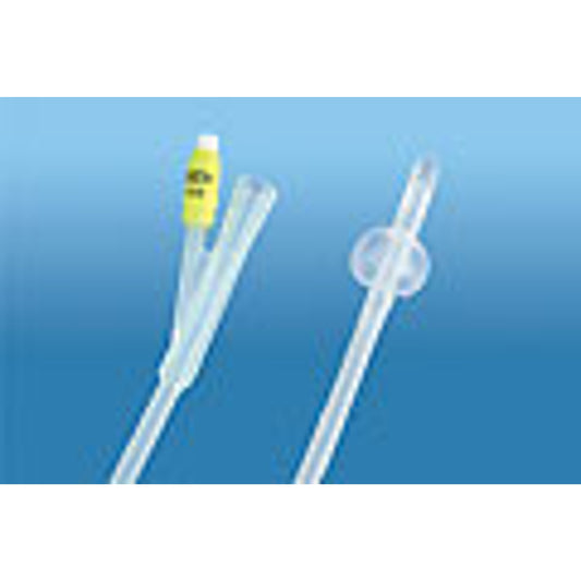 Catetere Foley Ch14 Punta Chiusa 2 Vie 2 Fori Laterali In Lattice Ricoperto Di Silicone 1 Pezzo
