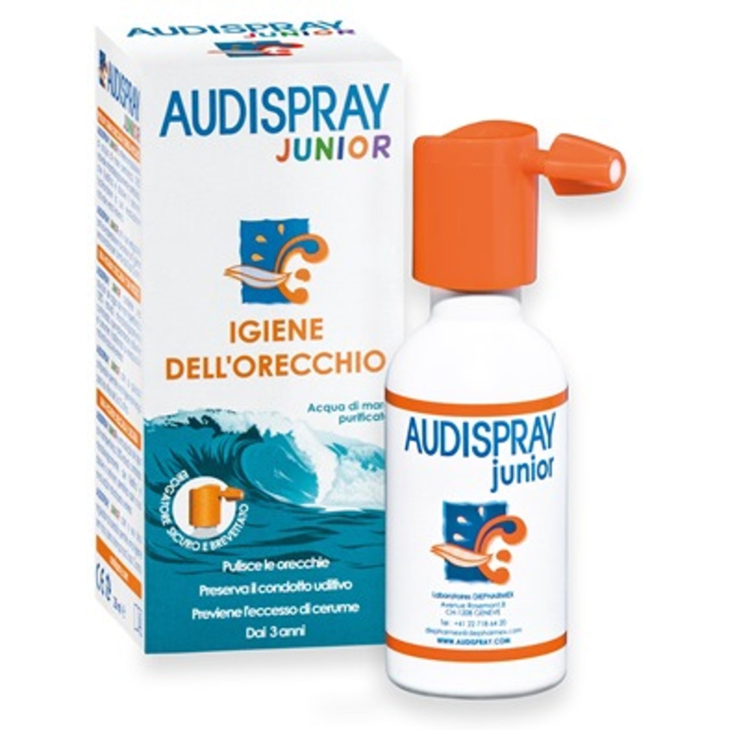 Soluzione Di Acqua Di Mare Ipertonico Audispray Junior Igiene Orecchio Spray Senza Gas 25 Ml