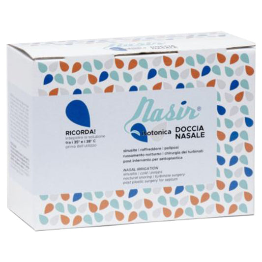 Nasir Doccia Nasale Con Soluzione Fisiologica Isotonica 10 Sacche 250 Ml + 1 Blister
