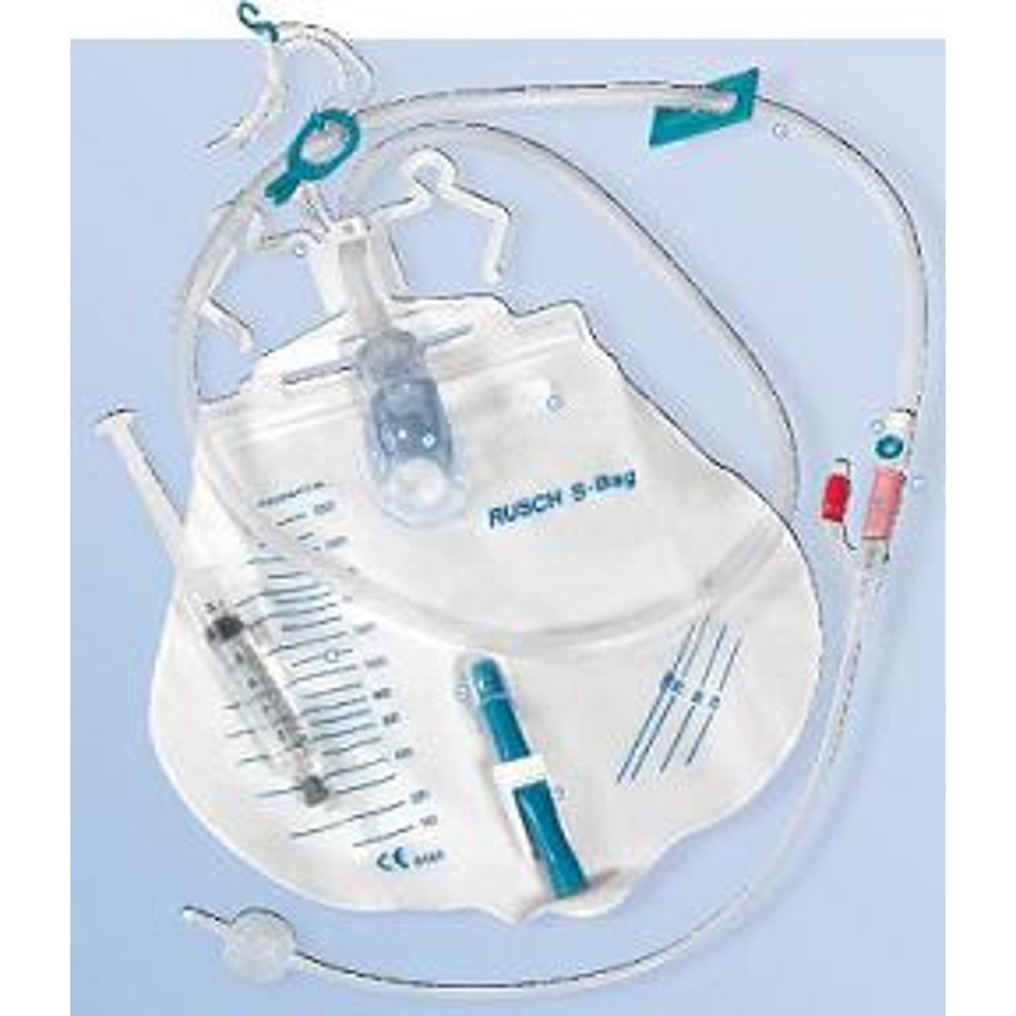 Catetere In Silicone Scanalato Profilcath Preconnesso Ch20 Lunghezza 40Cm + Sacca Di Drenaggio Da 2000Ml Graduata Con Tubo Di Scarico Elastico E Chiusura A Morsetto