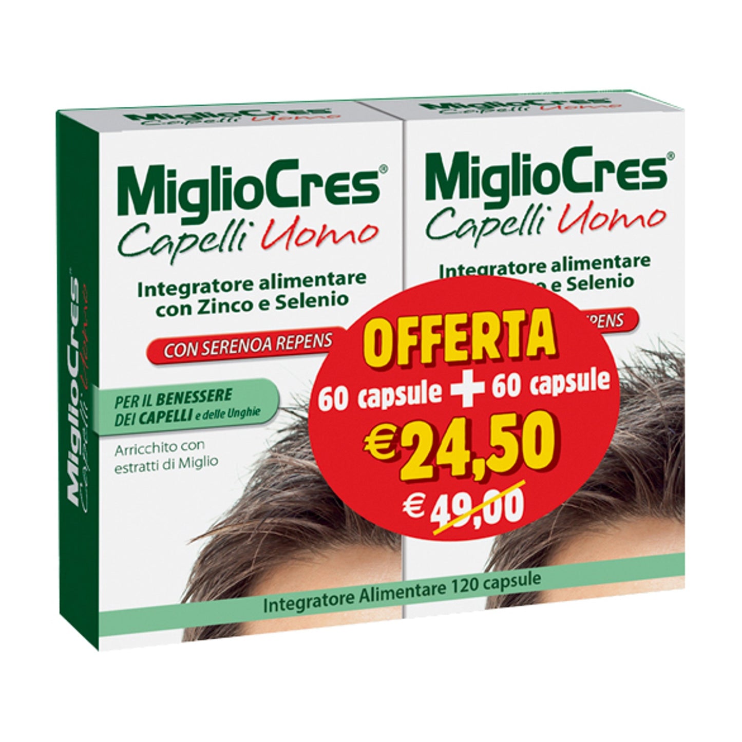 Migliocres Capelli Uomo 60+60 Capsule Promo