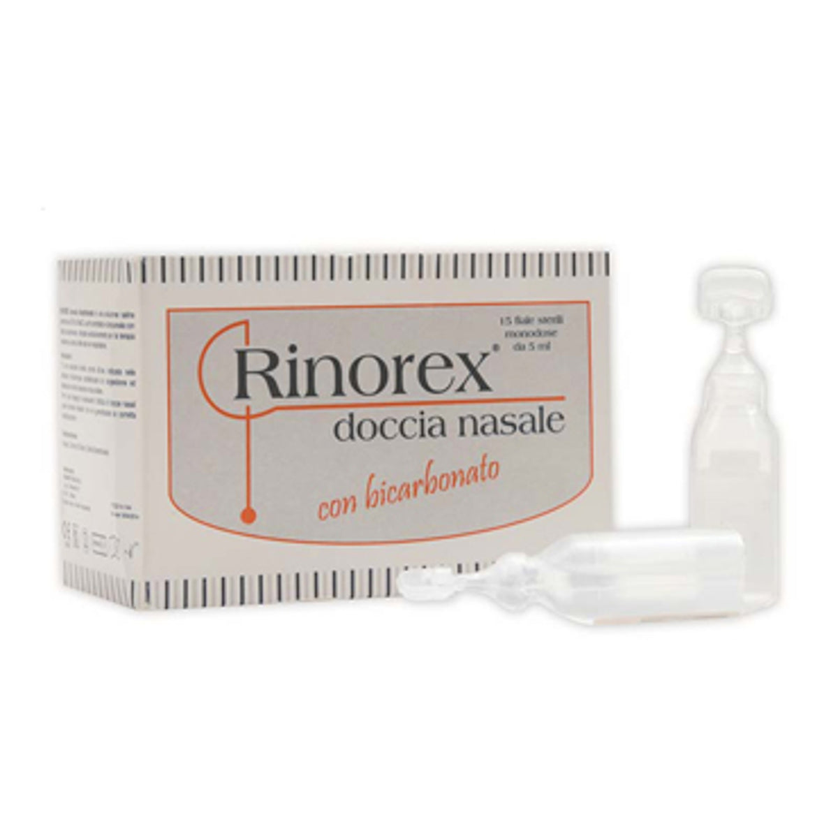 Flacon pour Douche Nasale Rinorex Bicarbonate 15 Flacons 5 Ml