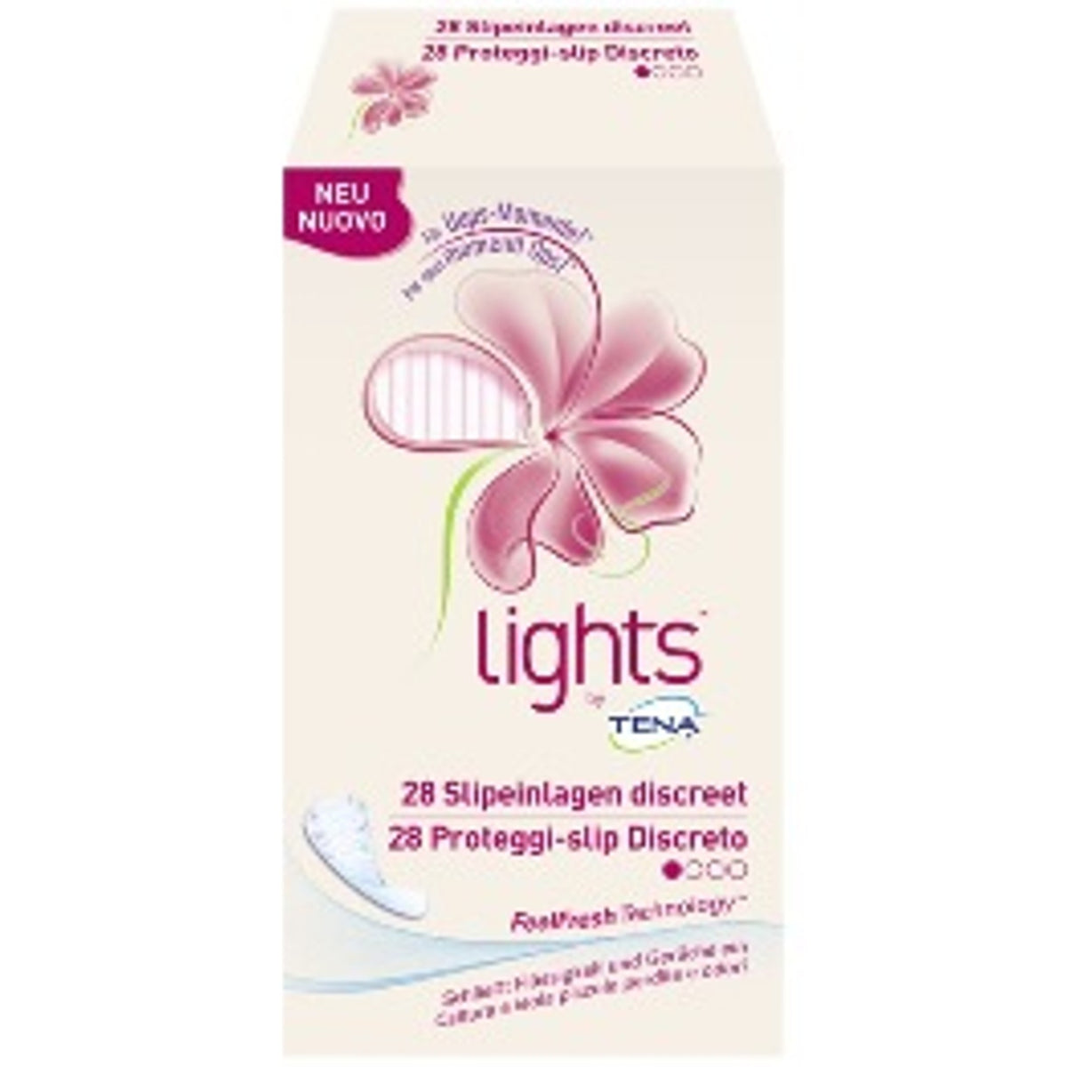 Protège-slips Lights by Tena Discret pour fuites urinaires légères 28 pièces