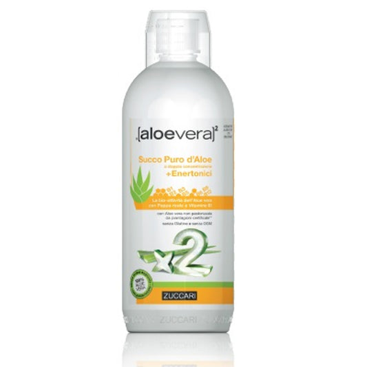 Aloevera2 Succo Puro D'Aloe Doppia Concentrazione + Enertonici 1 Litro