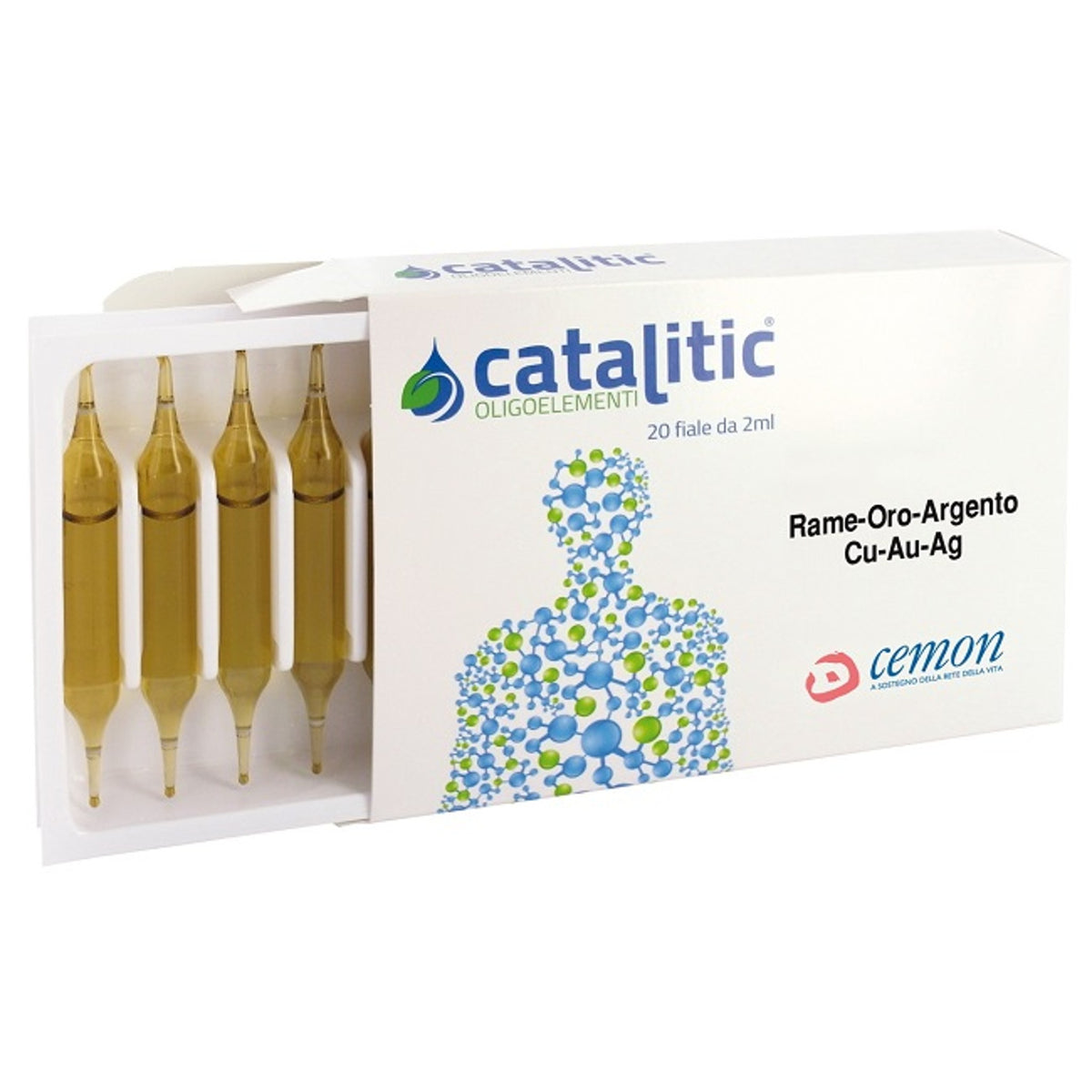 Catalytic Trace Elements Copper Gold Silver Cu-Au-Ag 20 Ampoules
