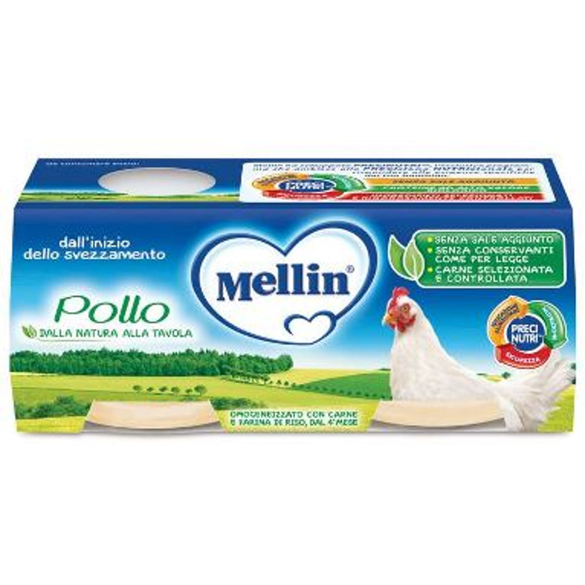 Mellin Chicken Homogenized Baby Food 2 X 80 G