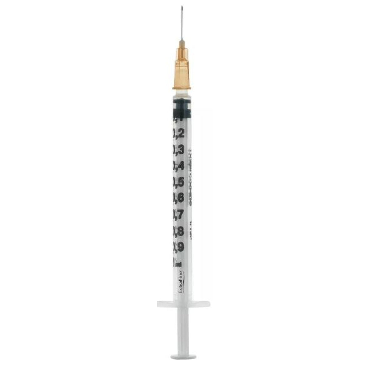 Insulin Syringe Extra Fine Tub 1ml 100 IU Removable Needle 26 Gauge 0.45x12 mm 1 Piece