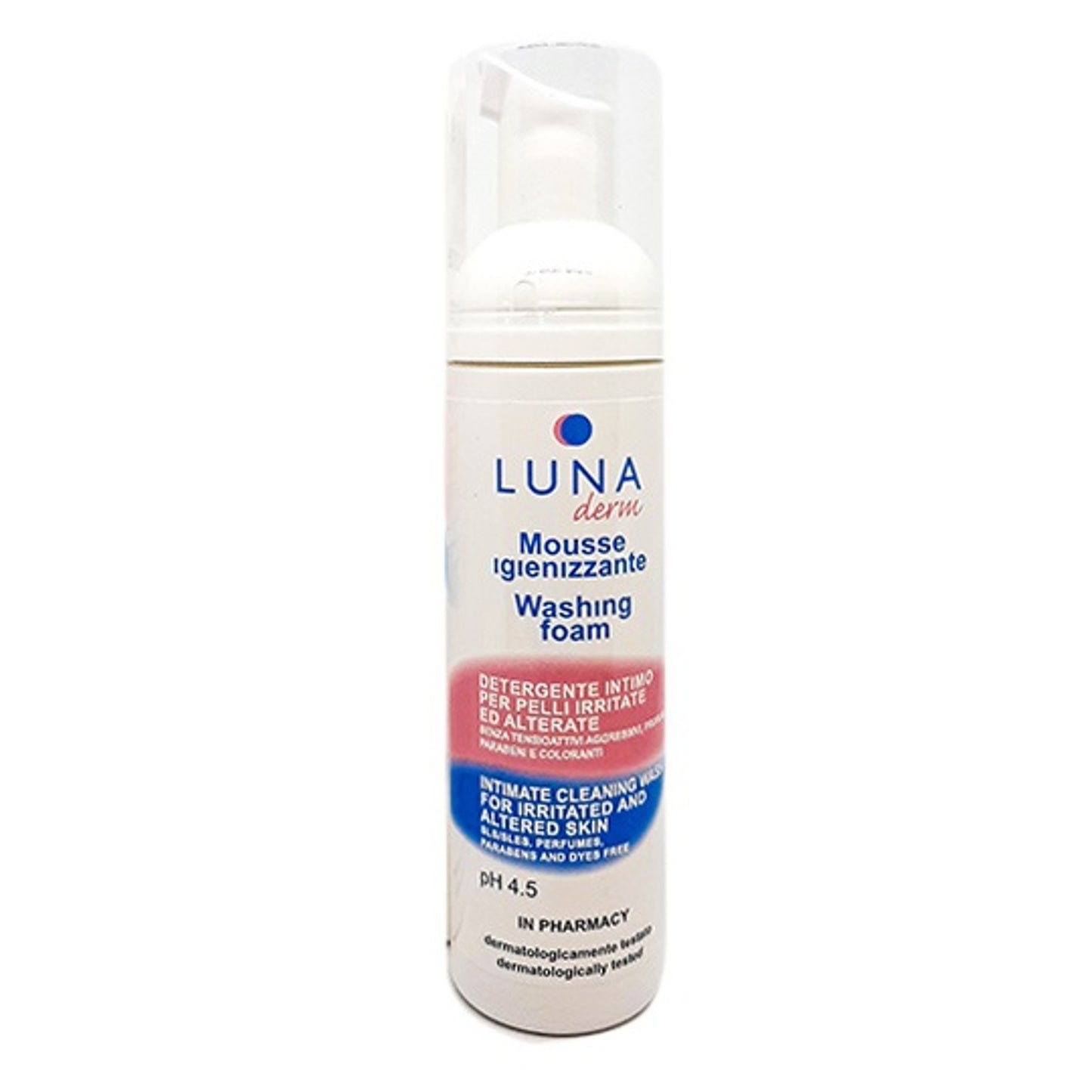Lunaderm Mousse Igienizzante Detergente Intimo Pelli Irritate Ed Alterate 150 Ml