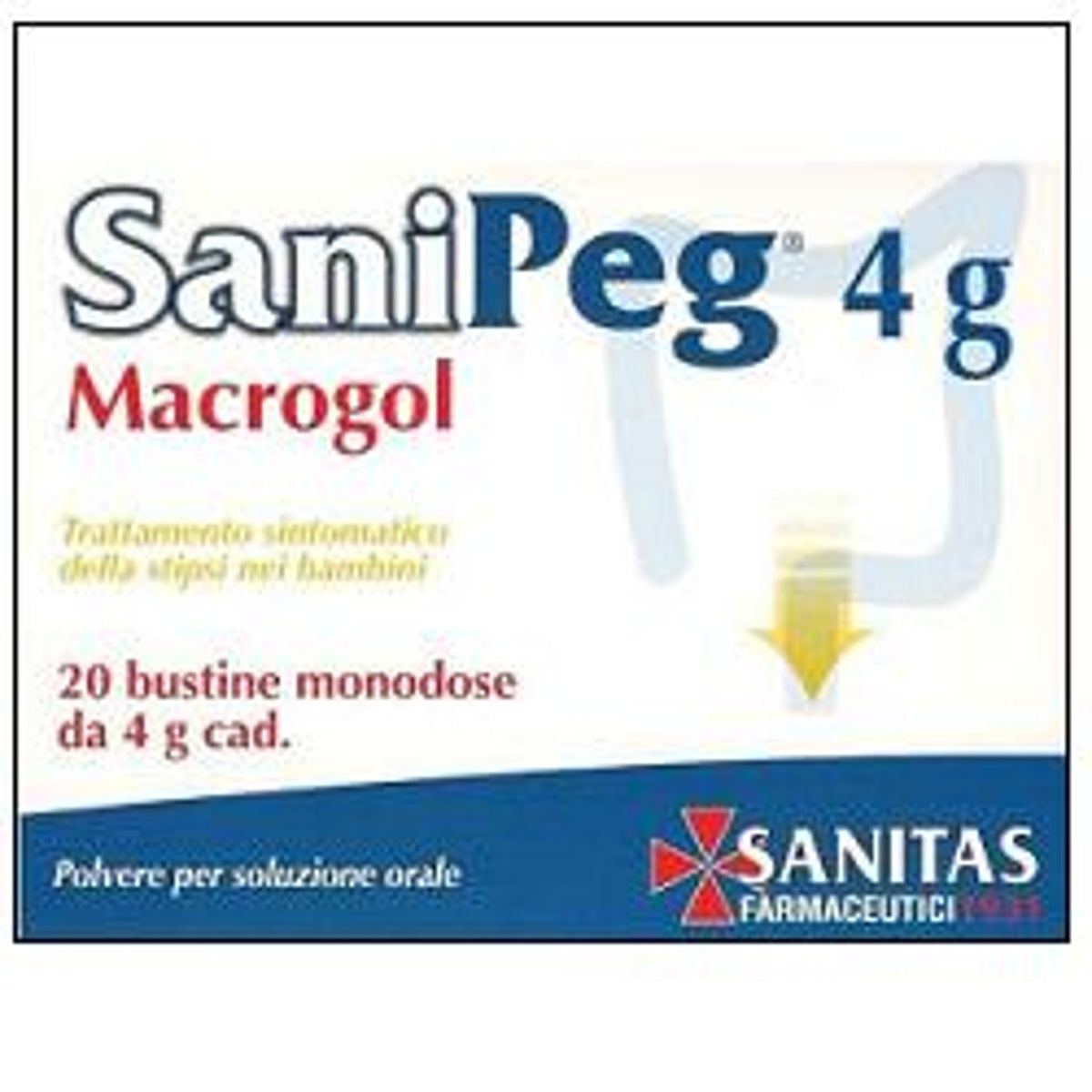 Sanipeg Macrogol Poudre Pour Solution Buvable 20 Sachets De 4G