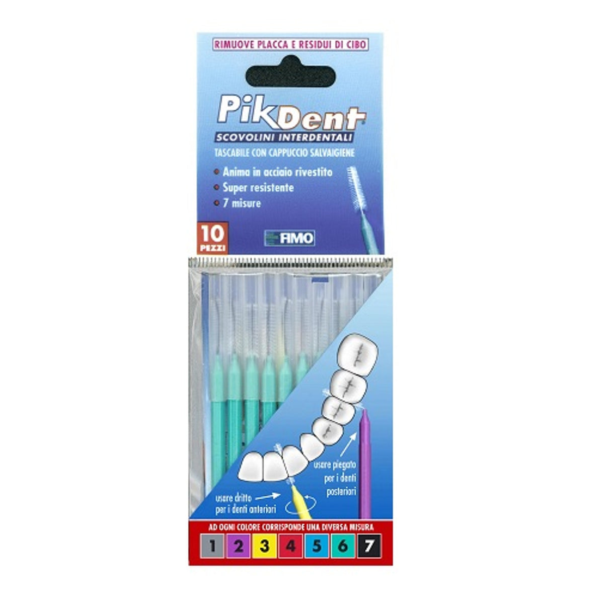 Pikdent Stuzzicolino 6 Green 10 Pieces