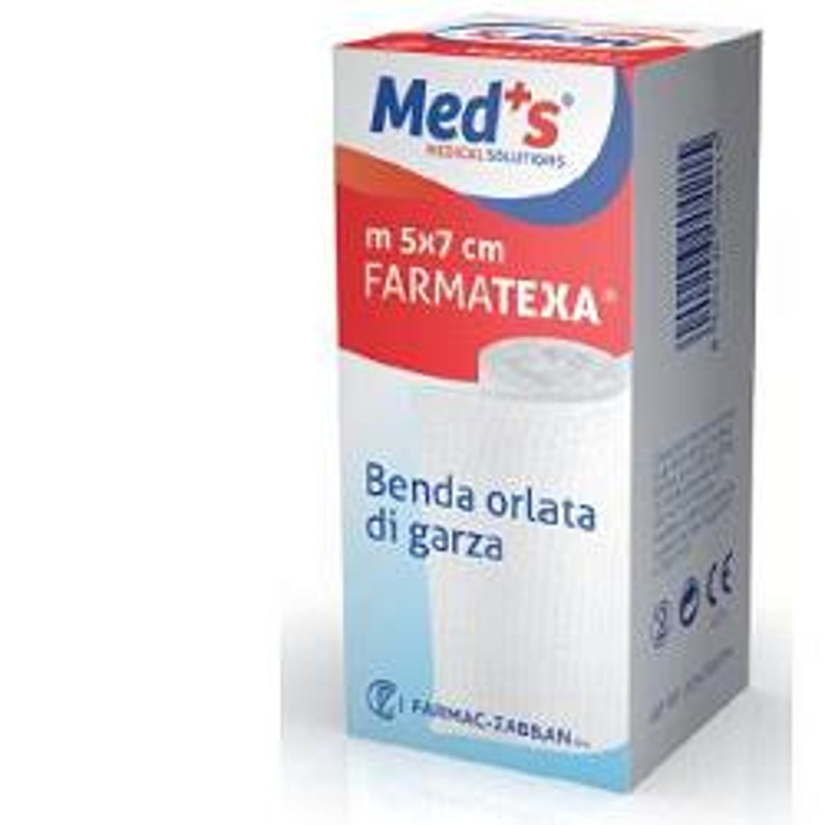Bande Meds Farmatex Auriculaire Ourlet 12/8 Cm1X5M
