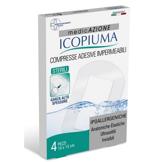 Icopiuma Garza Compressa Medicata Postoperatoria 10X15 Cm 4Pezzi