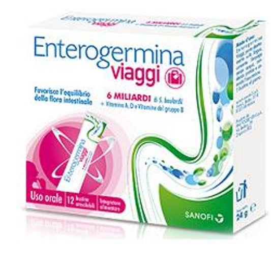 Enterogermina Viaggi 12 Bustine Orosolubili Confezione Standard