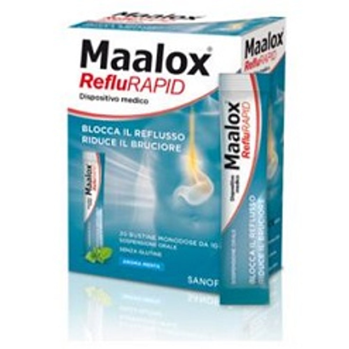 Maalox Reflurapid Suspension Buvable 20 Sachets Unidoses De 10 Ml